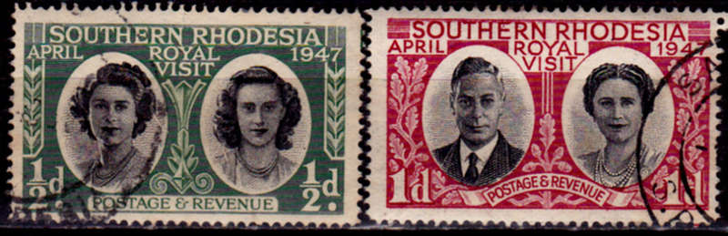 SOUTHERN RHODESIA 1947, 1 April. ROYAL VISIT, set, UH, CV R 12.00, view scans