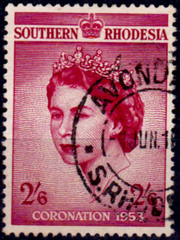 SOUTHERN RHODESIA 1953, 1 June. CORONATION QEII, single, UH, CV R 140.00 view scans