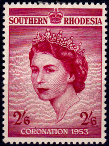 SOUTHERN RHODESIA 1953, 1 June. CORONATION QEII, single, MH, CV R 140.00 view scans