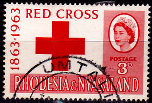 RHODESIA and NYASALAND 1963, 6 Aug. 100th ANNIV INTL RED CROSS, single, UH CV R 3.00 view scans