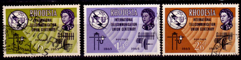 RHODESIA 1965, 17 May. I.T.U. CENTENARY, set, UH, CV R 104.00, view scans