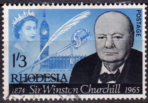 RHODESIA 1965, 16 Aug. SIR WINSTON CHURCHILL COMMEMORATION, single, UH, CV R 12.00, view scans