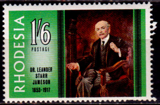 RHODESIA 1967, 17 May. 50th ANNIV DEATH Dr JAMESON, single, MH, CV R 9.00, view scans