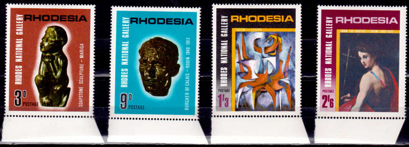 RHODESIA 1967, 12 July. 10th ANNIV OPENING NATIONAL GALLERY, set, MNH, CV +/- R 38.00, view scans