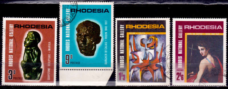 RHODESIA 1967, 12 July. 10th ANNIV OPENING NATIONAL GALLERY, set, UH, CV +/- R 38.50, view scans