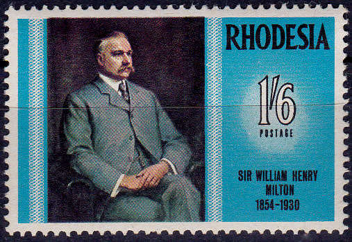RHODESIA 1969, 15 Jan. FAMOUS RHODESIAN, SIR WH MILTON, single, MH, CV R 9.00, view scans