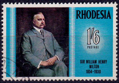 RHODESIA 1969, 15 Jan. FAMOUS RHODESIAN, SIR WH MILTON, single, UH, CV R 10.00, view scans