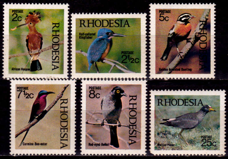 RHODESIA 1971, 1 June. BIRDS OF RHODESIA , set, MH, CV R 241.00, view scans