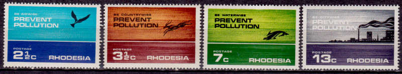 RHODESIA 1972, 17 July. PREVENT POLUTION, set, MNH, CV R 35.00, view scans
