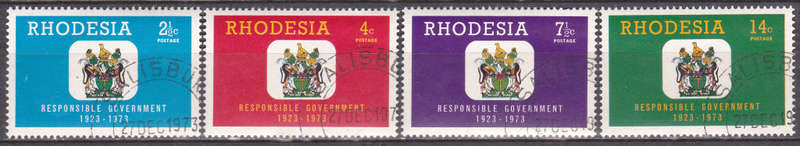 RHODESIA 1973, 10 Oct. 50th ANNIV RESPONSIBLE GOVERNMENT, set, UH, CV R 38.50, view scans