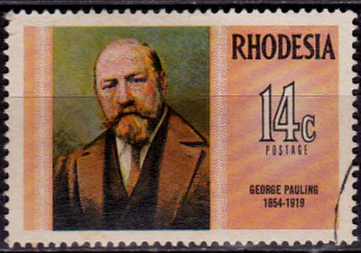 RHODESIA 1974, 15 May. FAMOUS RHODESIANS. GEORGE PAULING, single, UH, CV R 14.00, view scans