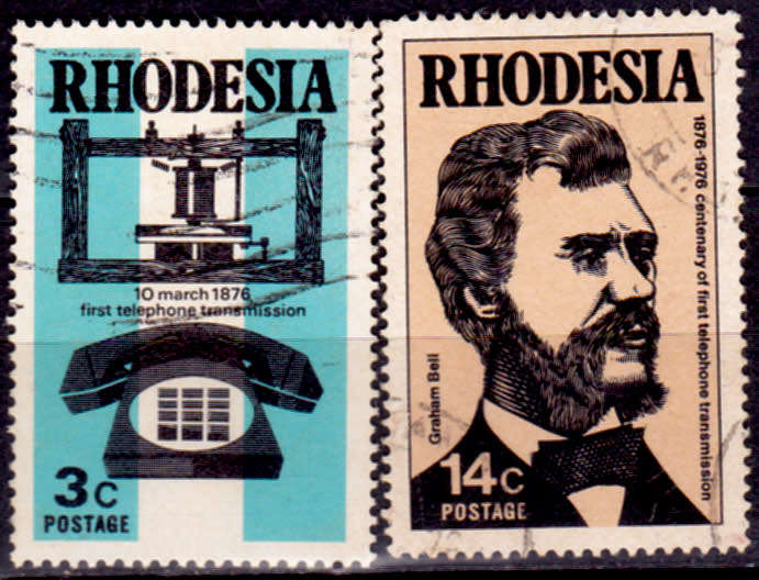 RHODESIA 1976, 10 March, TELEPHONE CENTENARY, set, UH, CV R 4.00 view scans