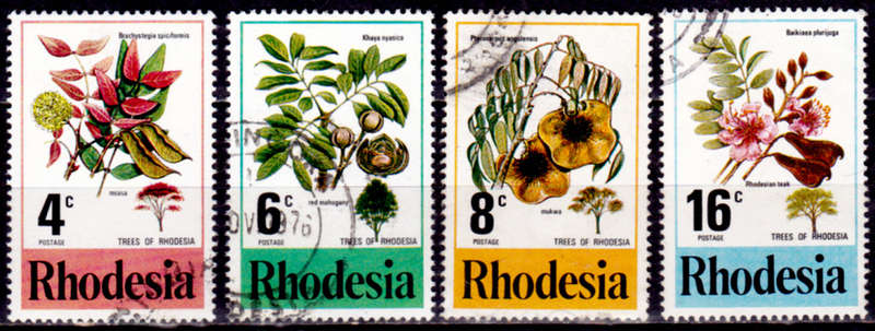 RHODESIA 1976, 17 Nov. RHODESIAN TREES, set, UNH, CV R 10.00, view scans