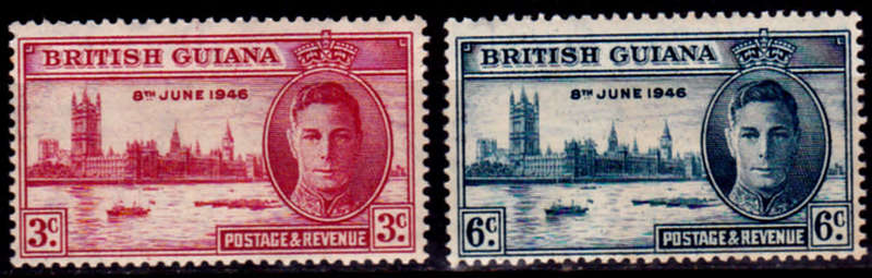BRITISH GUIANA 1946. VICTORIOUS ENDING WAR II, set, MH CV +/-R 15.00 view scans
