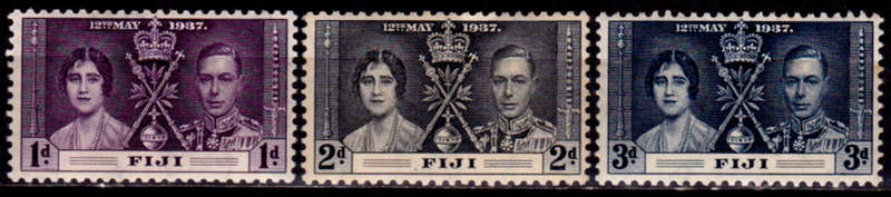 FIJI 1937, 12 May. CORONATION of KGVI and QE, MH, CV +/-R 30.00 view scans