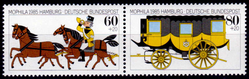 GERMANY 1985, 13 Aug. INTERNATIONAL STAMP EXHIBITION, set, MNH, CV+/- R 90.00 view scans
