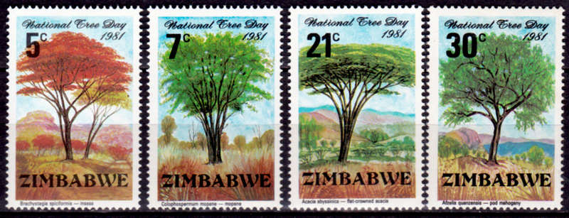 ZIMBABWE 1981, 4 Dec. NATIONAL TREE DAY, set, MNH. +/-CV R 60.00 view scans