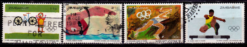 ZIMBABWE 1984, 18 July. OLYMPIC GAMES - LA USA, set, UH, CV +/- R 55.00 view scans