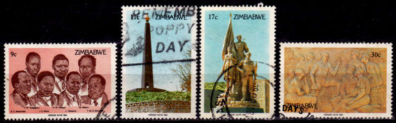 ZIMBABWE 1984, 8 Aug. HEROES DAY, set, UH, CV +/- R 25.00 view scans