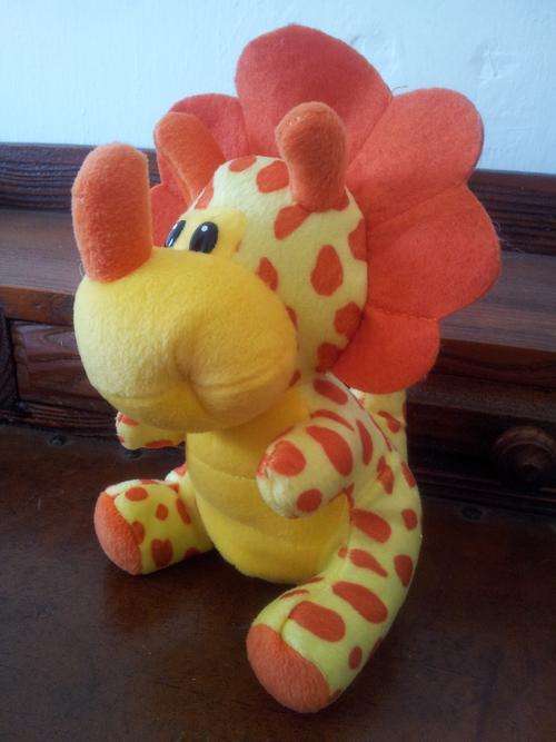 Orange And Yellow Triceratops Dinosaur