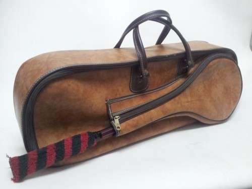 Vintage Brown TELSTAR Squash Racket Bag + a Slazenger Racket