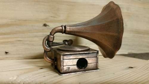 Miniature Gramophone Dollhouse Accessory and Pencil Sharpener