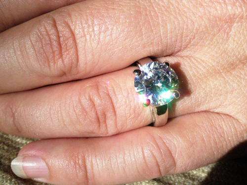 11mm - 5carat Simulated Diamond Ring Size 7