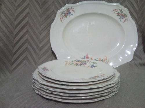 Alfred Meakin Serving Platter and 5 Large Cascadia Dinner Plates + 2 Medium Plates