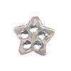 Clear plastic sparkle star bead (25)