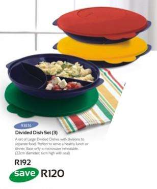 Tupperware: Divided Dish Set ( 3 )