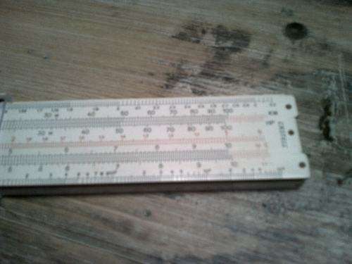 Very rare antique 1937  Faber Castell 1/98 Electro slide ruler in original packaging.