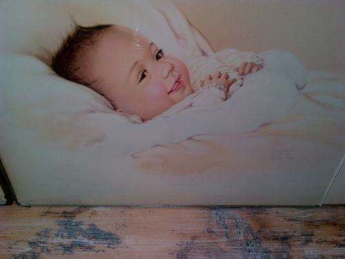 Antique 1935 lithographs, "Precious asleep and Precious awake" by Edyth Marie Klapka