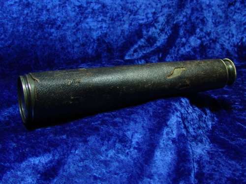Vary rare 1800's Antique Brass and Leather bound two draw Telescope by L. Casella. FREE SHIPPING