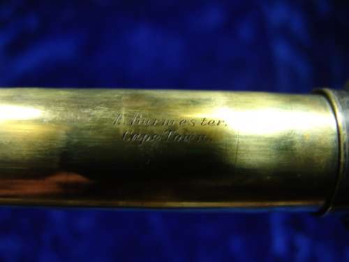 Vary rare 1800's Antique Brass and Leather bound two draw Telescope by L. Casella. FREE SHIPPING