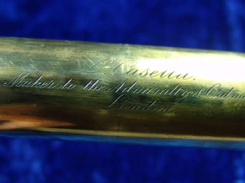 Vary rare 1800's Antique Brass and Leather bound two draw Telescope by L. Casella. FREE SHIPPING