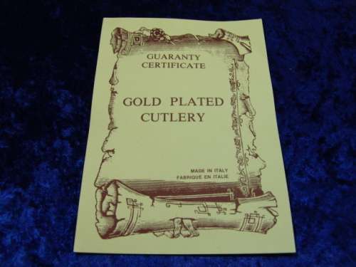 Vintage 61 - Piece 24ct Gold plated Cutlery Set  in original box- Italy. FREE SHIPPING