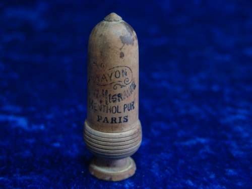 Antique French acorn shaped anti migraine Inhaler -  Paris 1920