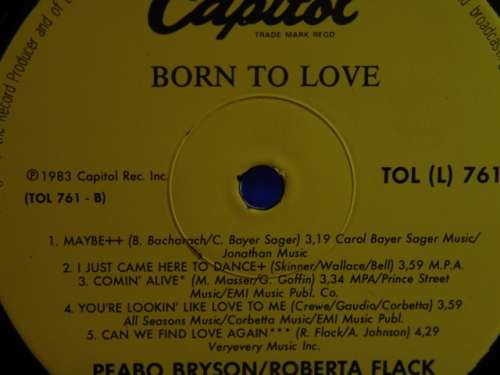 Peabo Bryson and Roberta Flack - Born to Love LP - 1983