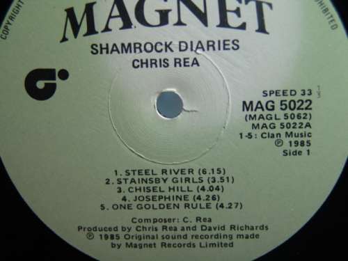 Chris Rea - Shamrock Diaries LP - 1985