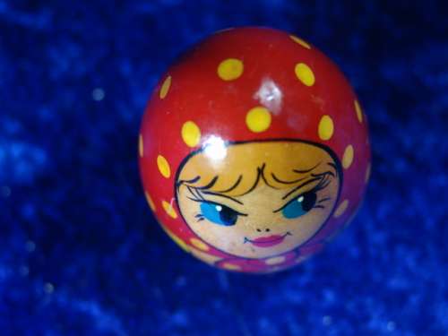 Vintage Russian Wooden Egg Doll - Matryoska