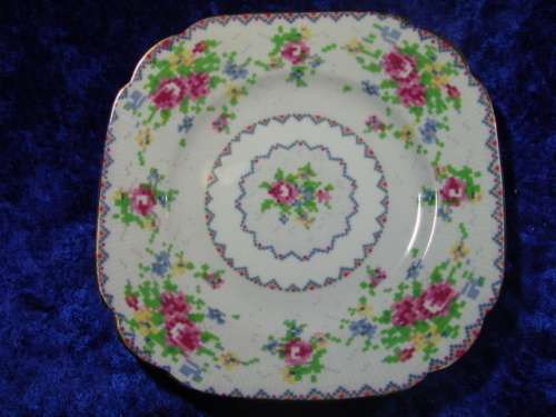 Royal Albert Saucer and Cakeplate - "Petit point China"