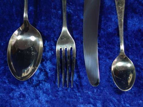 Vintage Sipelia Rustless Nickel Silver and bone handle 24 piece Cutlery Set - Sheffield