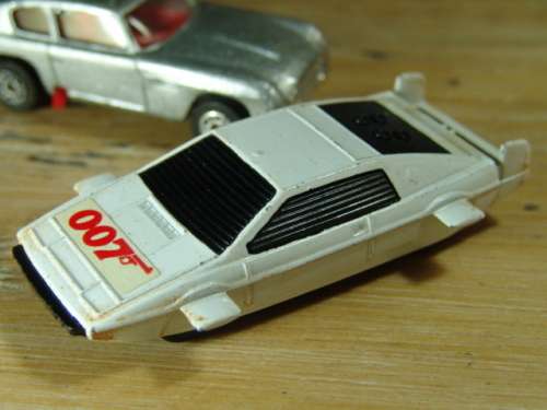 Two Vintage die cast Corgi Juniors - James Bond 007 - Lotus and Aston Martin  with ejector  seat