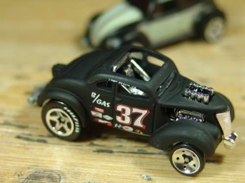 A Lot of two Collectable die cast Hot wheels scale model Cars - Beetle and Hot Rod
