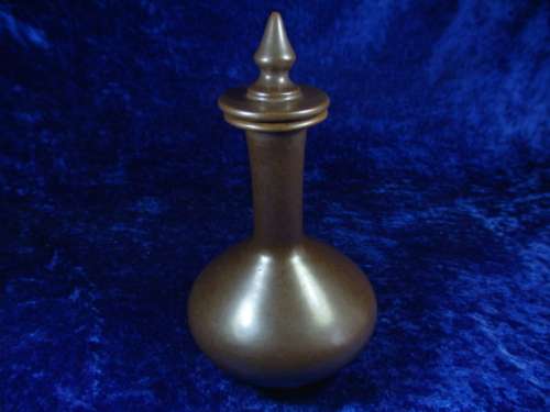 Vintage Polished Stoneware Decanter with Lid - decorative and usefull