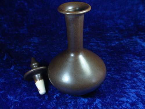 Vintage Polished Stoneware Decanter with Lid - decorative and usefull