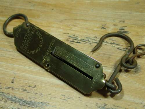 Vintage Brass Salter spring balance Scale - No.2