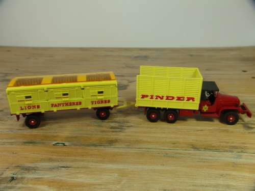 Rare Vintage collectable die cast model Truck and Trailor - Pinder Circus Truck - Scale 1:43