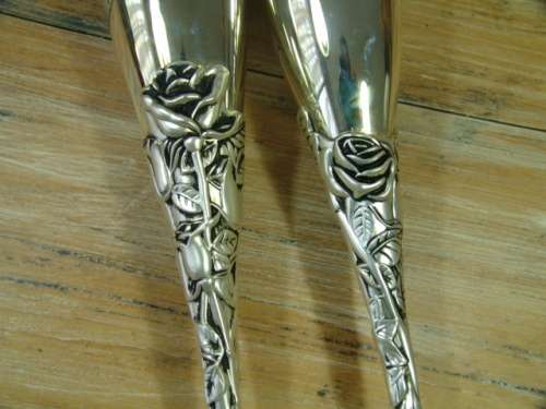 Vintage silver plated Champagne Flutes, Emess - satin rose by Godinger - mint in box