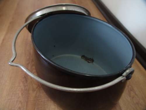 Large vintage Steel Enamel oval Pot - Judge ware